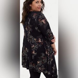 Torrid Super Soft Skull Floral Cardigan